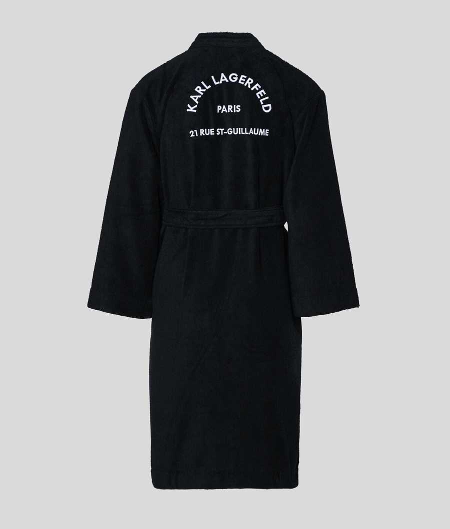 Black Men's Karl Lagerfeld Rue St-guillaume Bathrobe Loungewear | TH569ZVIY