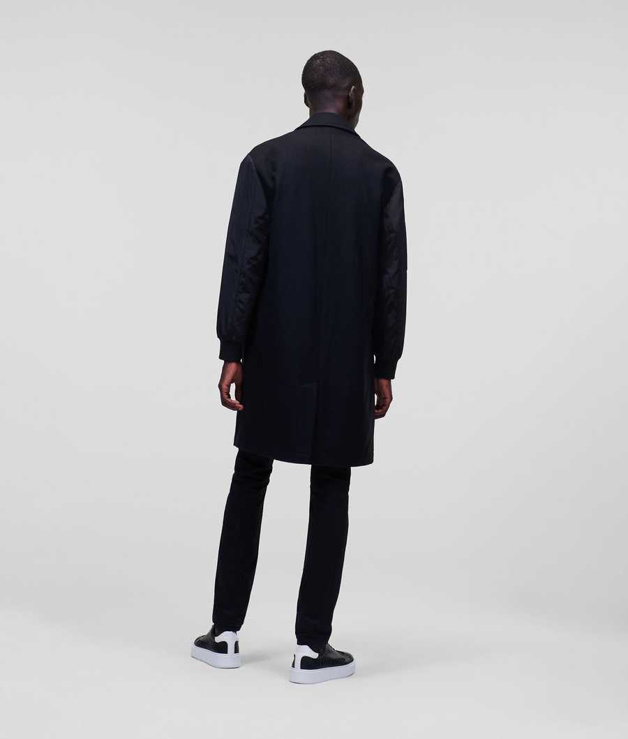 Black Men's Karl Lagerfeld Tailored Coats | TH740KOTI