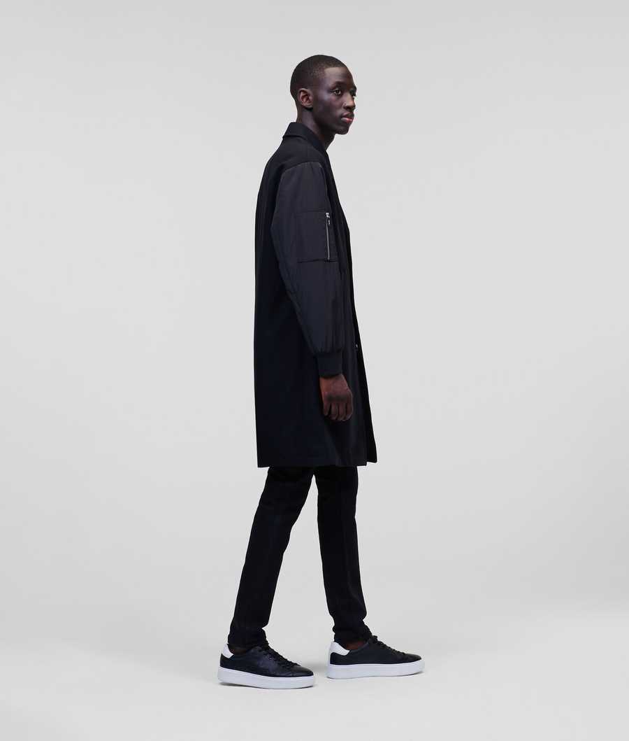 Black Men's Karl Lagerfeld Tailored Coats | TH740KOTI