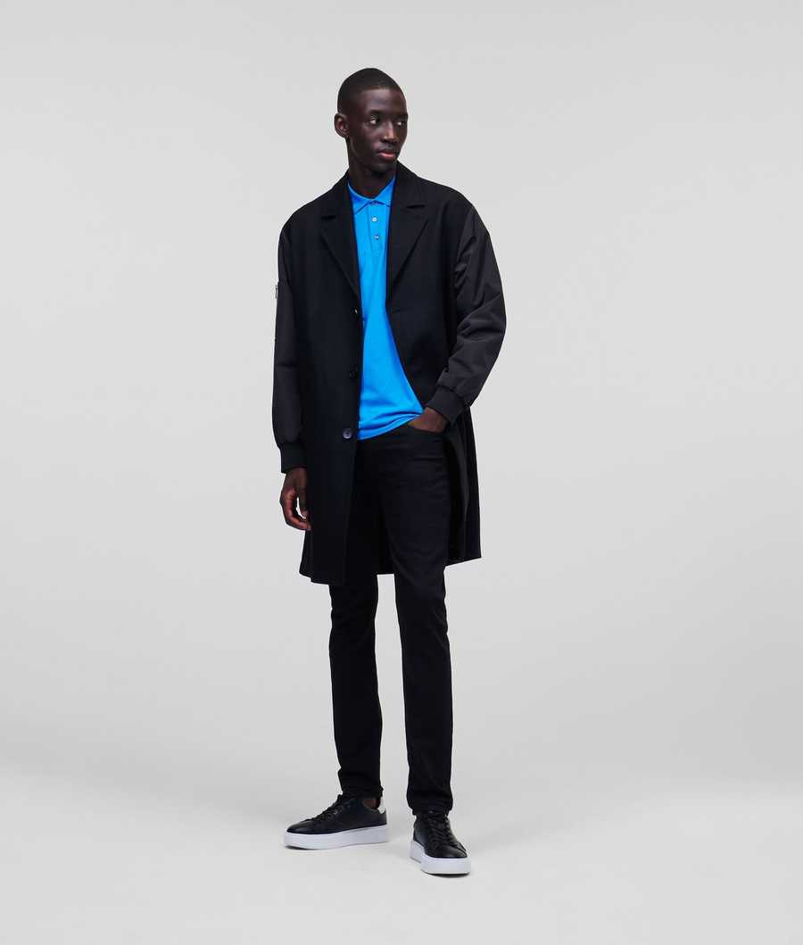 Black Men's Karl Lagerfeld Tailored Coats | TH740KOTI