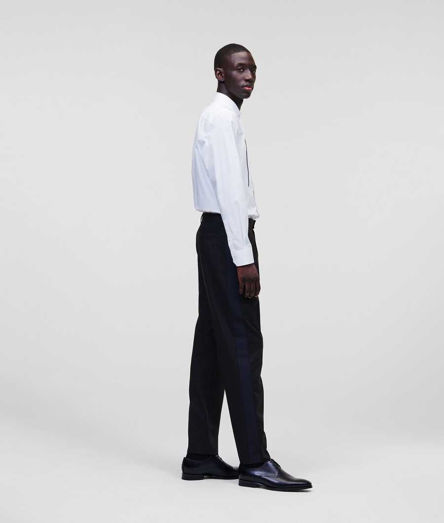 Black Men's Karl Lagerfeld Tailored Pants | TH902USJL