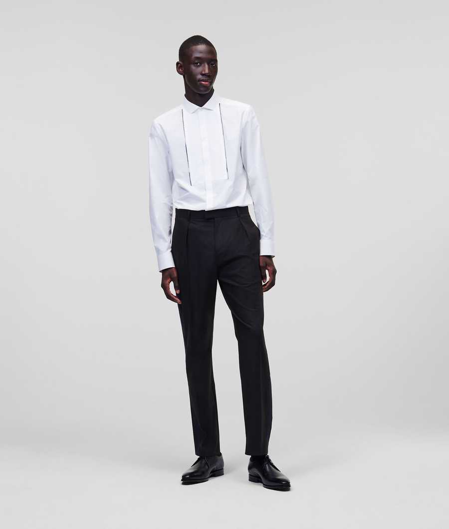 Black Men\'s Karl Lagerfeld Tailored Pants | TH902USJL