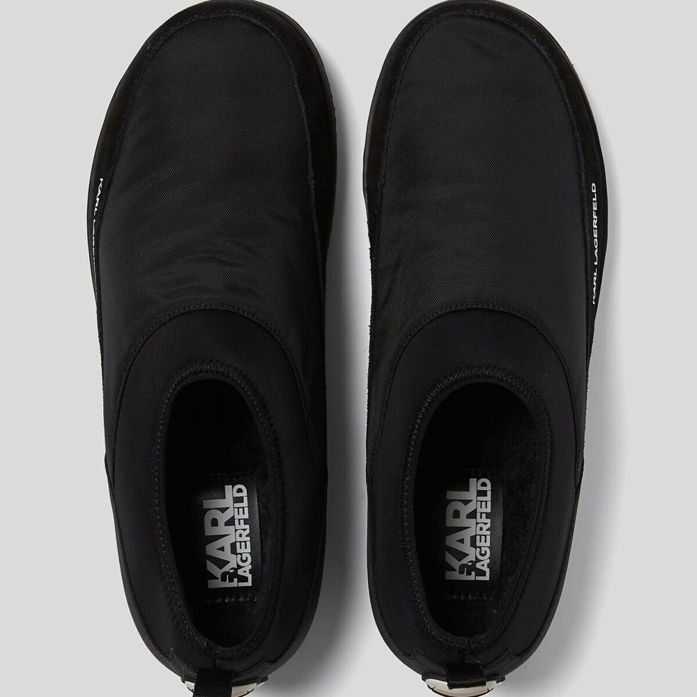 Black Men's Karl Lagerfeld Terra Domo Slip-on Shoes Sandals & Flats | TH281QIWF