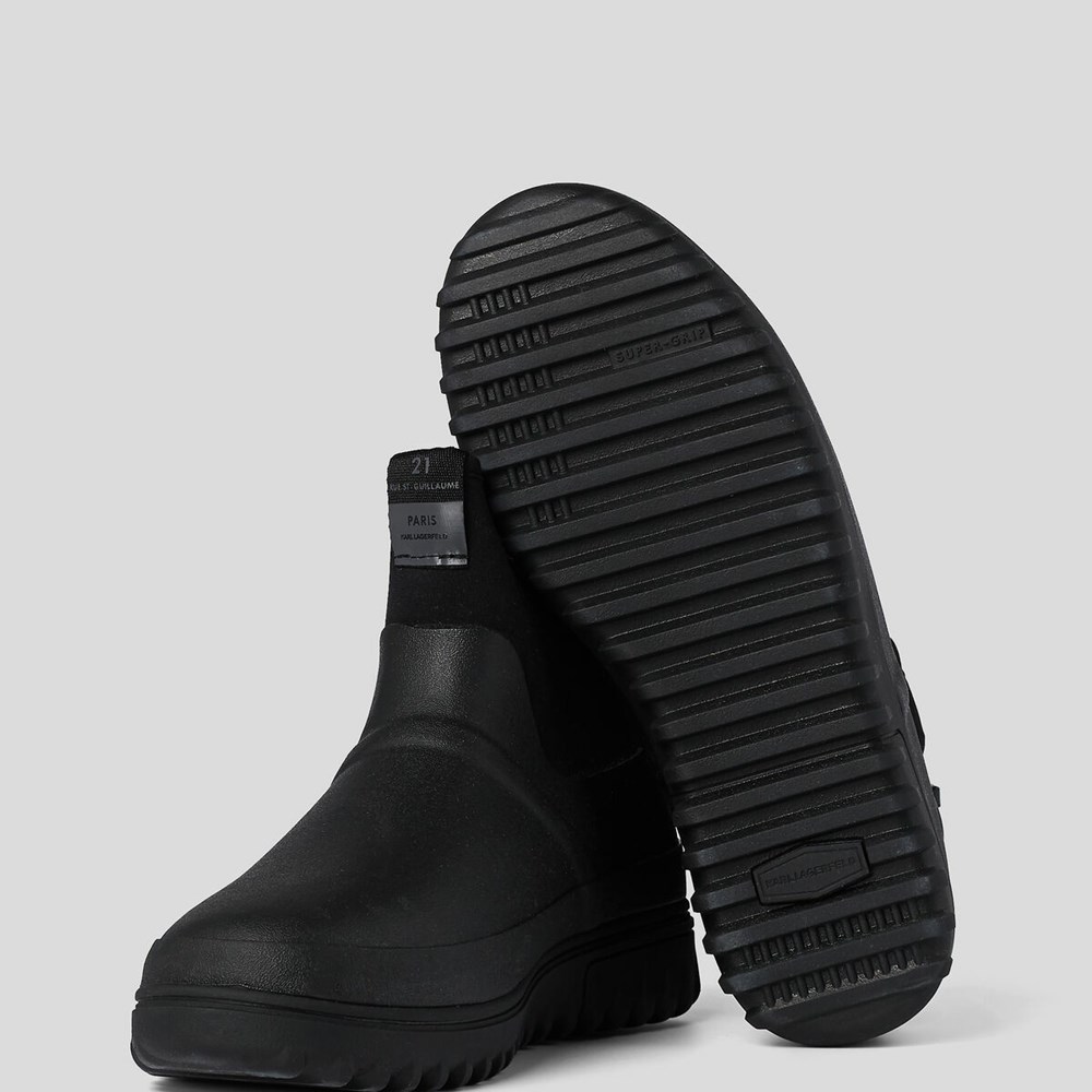 Black Men's Karl Lagerfeld Vostok Lo Sock Boot Boots | TH354HVTD