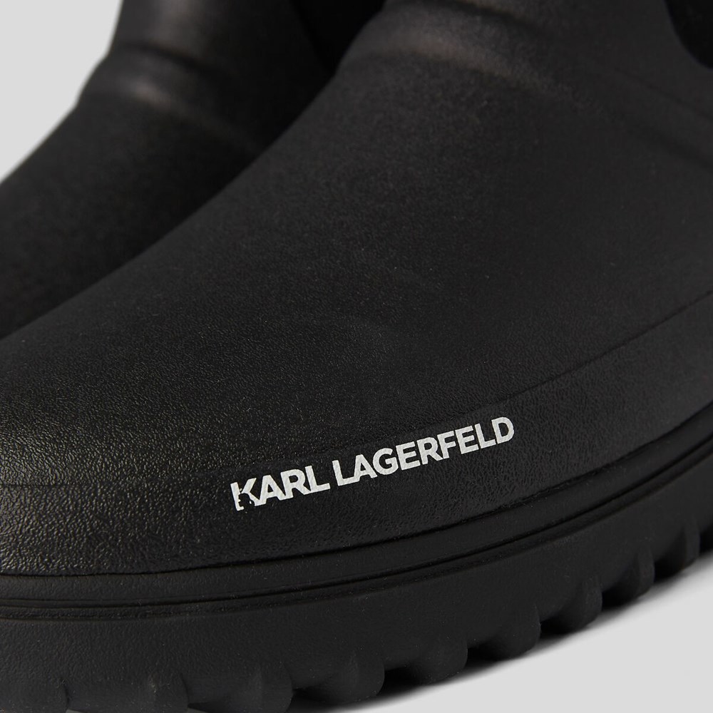 Black Men's Karl Lagerfeld Vostok Lo Sock Boot Boots | TH354HVTD