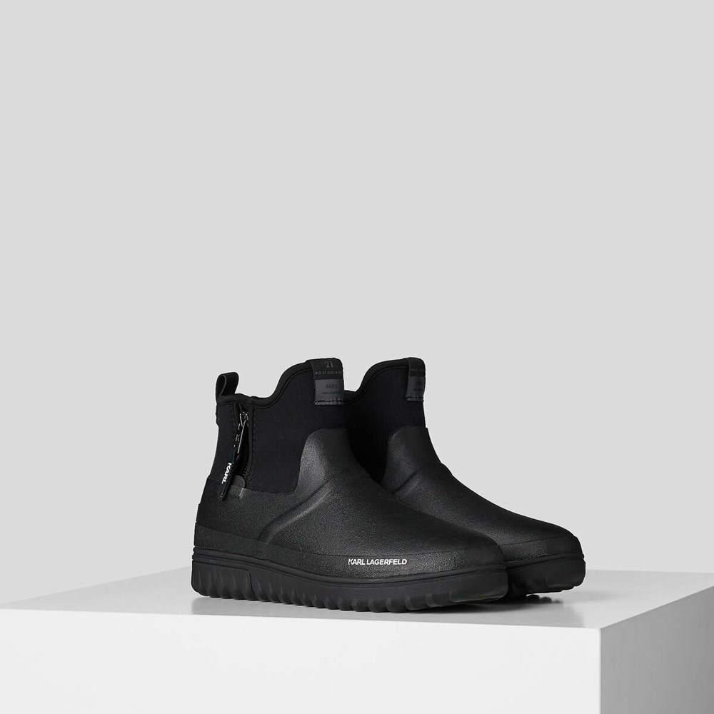 Black Men\'s Karl Lagerfeld Vostok Lo Sock Boot Boots | TH354HVTD