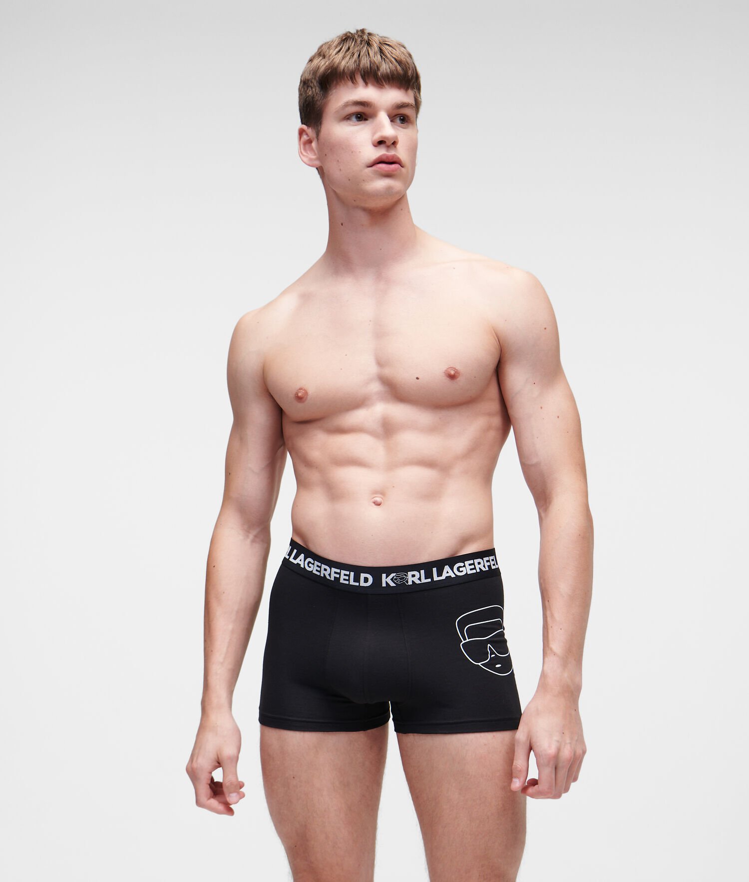 Black / White Men's Karl Lagerfeld Ikonik 2.0 Trunks – 3 Pack Underwear | TH503RYHM