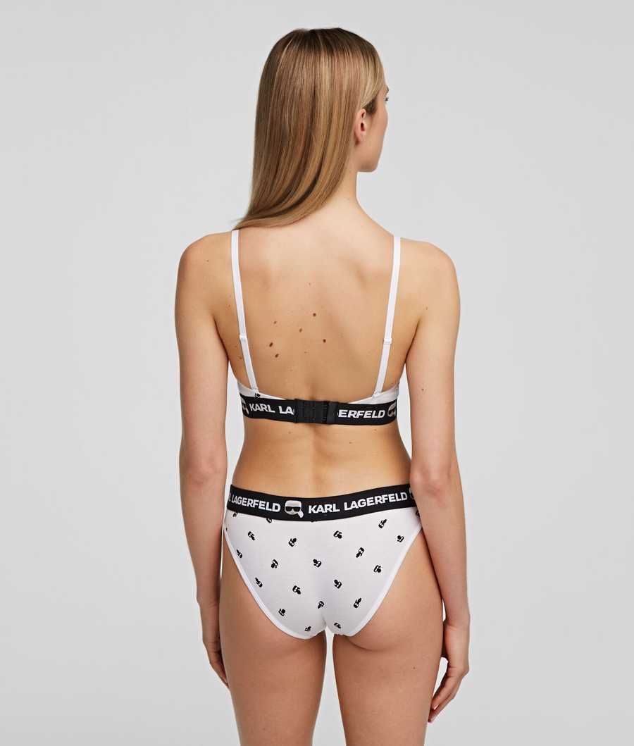 Black / White Women's Karl Lagerfeld Ikonik Karl Briefs - 2 Pack Underwear | TH532RSEY