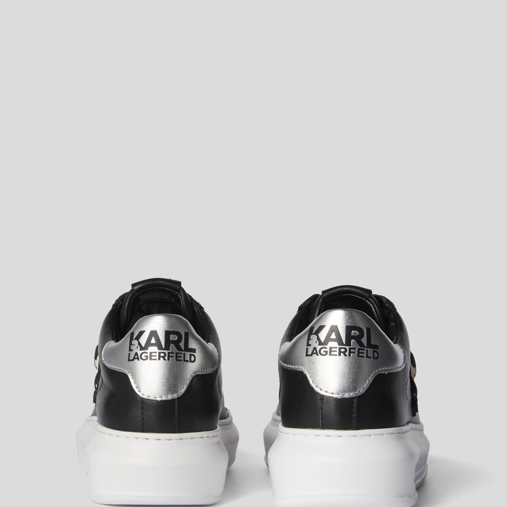 Black / White Women's Karl Lagerfeld K/Ikonik Kapri Sneakers | TH528UDKW