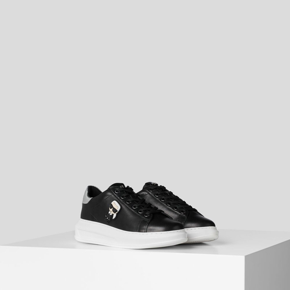 Black / White Women\'s Karl Lagerfeld K/Ikonik Kapri Sneakers | TH528UDKW