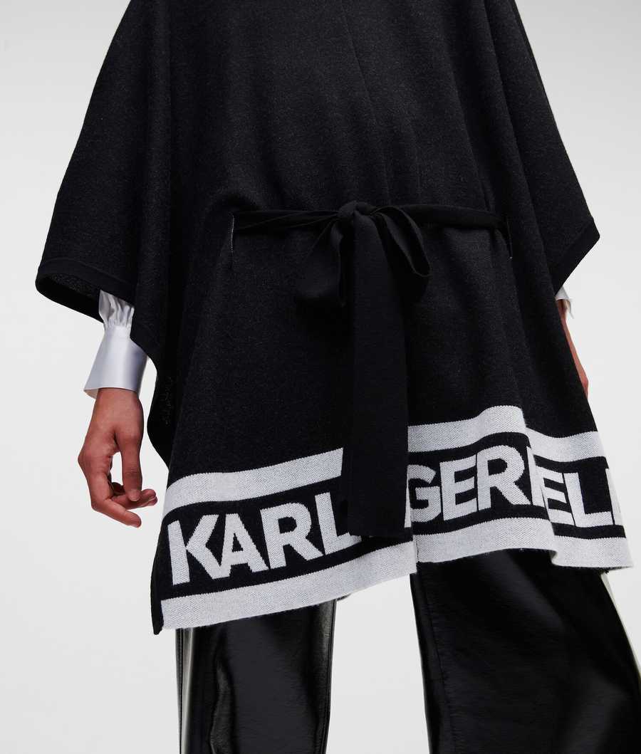 Black / White Women's Karl Lagerfeld Karl Logo Knitted Knitwear | TH571ONVG