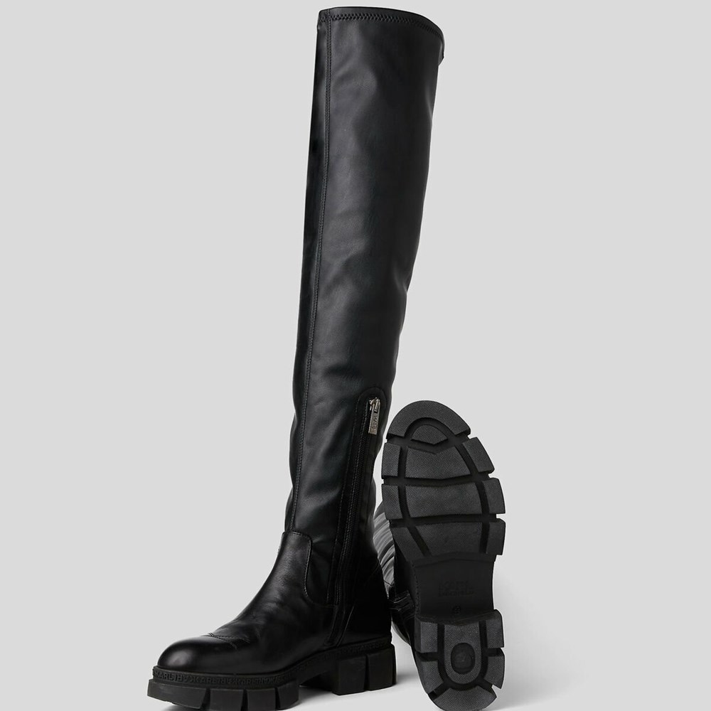 Black Women's Karl Lagerfeld Aria Knee Boots | TH839RZKJ