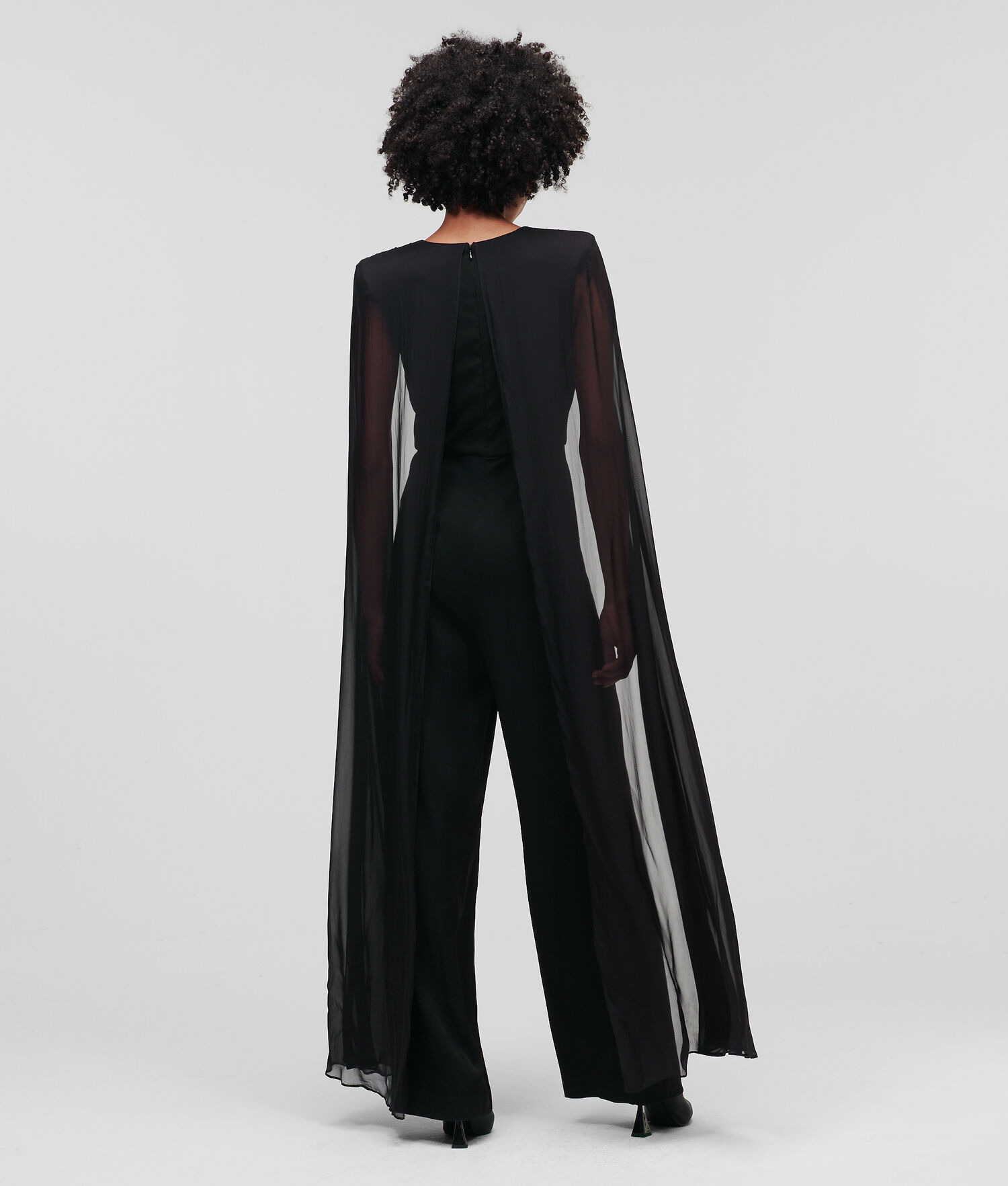 Black Women's Karl Lagerfeld Caped Dresses | TH719RHSK