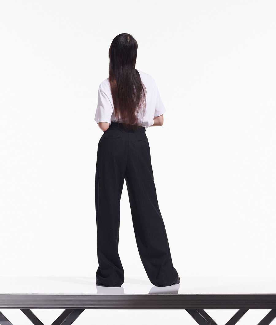 Black Women's Karl Lagerfeld Cara Loves Karl Wide-leg Pants | TH143QCOJ