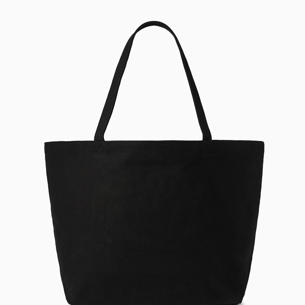 Black Women's Karl Lagerfeld Cara Loves Karl Canvas Shopper Tote Bags | TH346EYGH