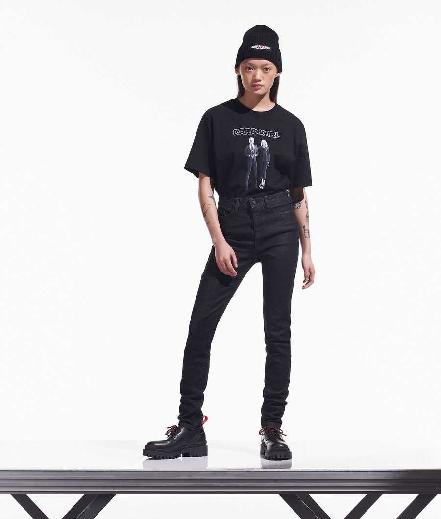 Black Women's Karl Lagerfeld Cara Loves Karl Skinny Jeans | TH346VQXU