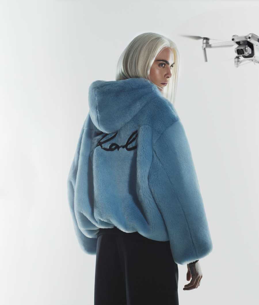 Black Women's Karl Lagerfeld Cara Loves Karl Reversible Faux-fur Bomber Jackets | TH425MBTY