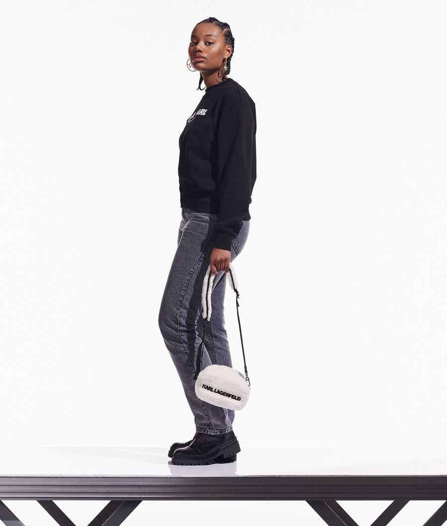 Black Women's Karl Lagerfeld Cara Loves Karl Sweatshirts | TH687EXCV