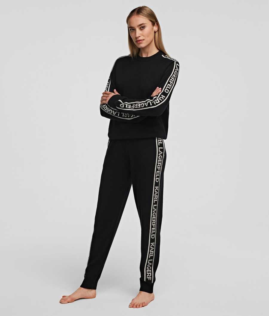 Black Women's Karl Lagerfeld Cashmere Sweater Loungewear | TH946UQNR