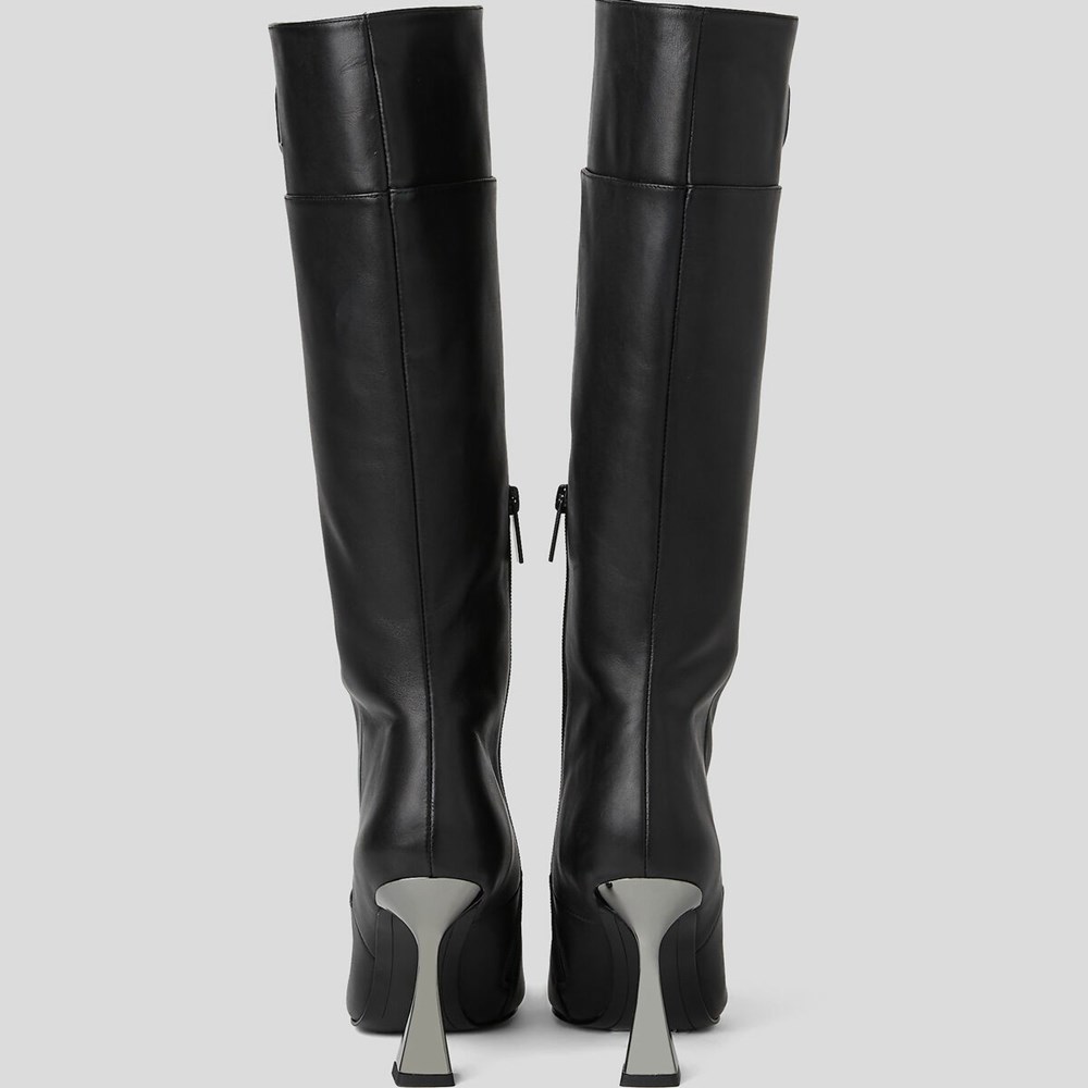 Black Women's Karl Lagerfeld Debut Hi Leg Boots | TH750XDNB