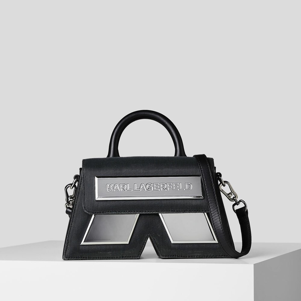 Black Women\'s Karl Lagerfeld Essential K Led Crossbody Bags | TH627EGZJ