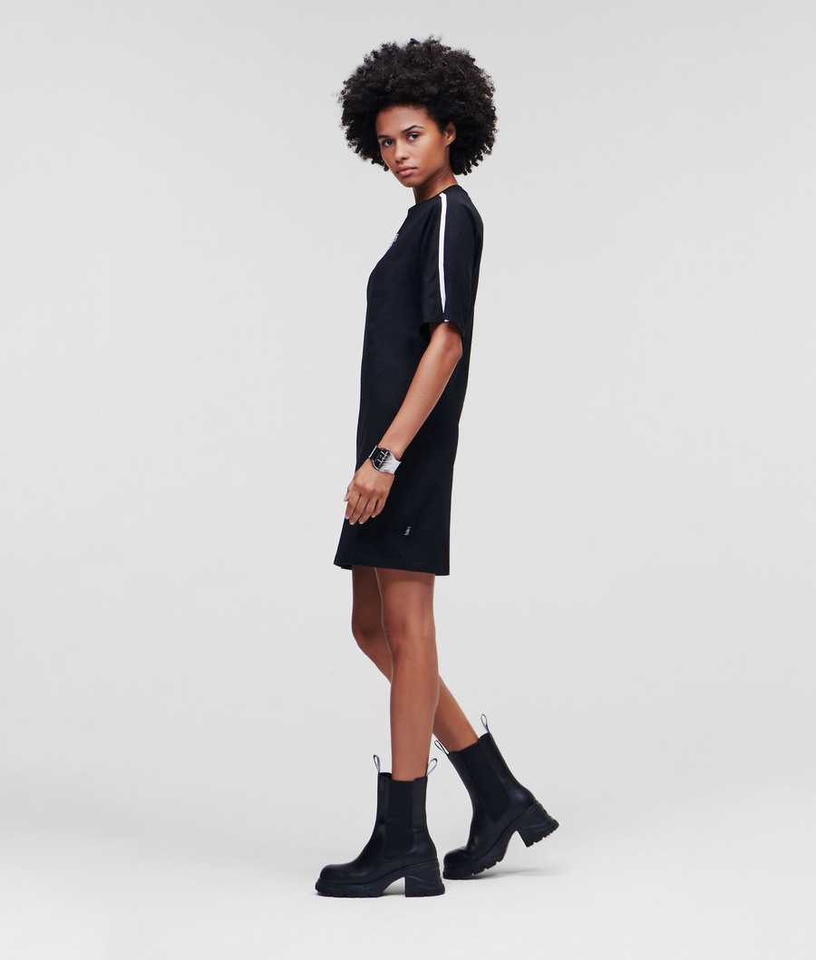 Black Women's Karl Lagerfeld Fitted Dresses | TH459RUZW