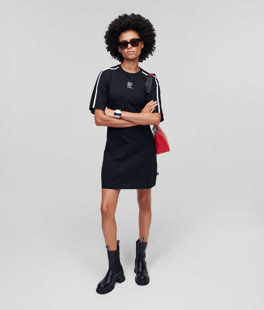 Black Women's Karl Lagerfeld Fitted Dresses | TH459RUZW