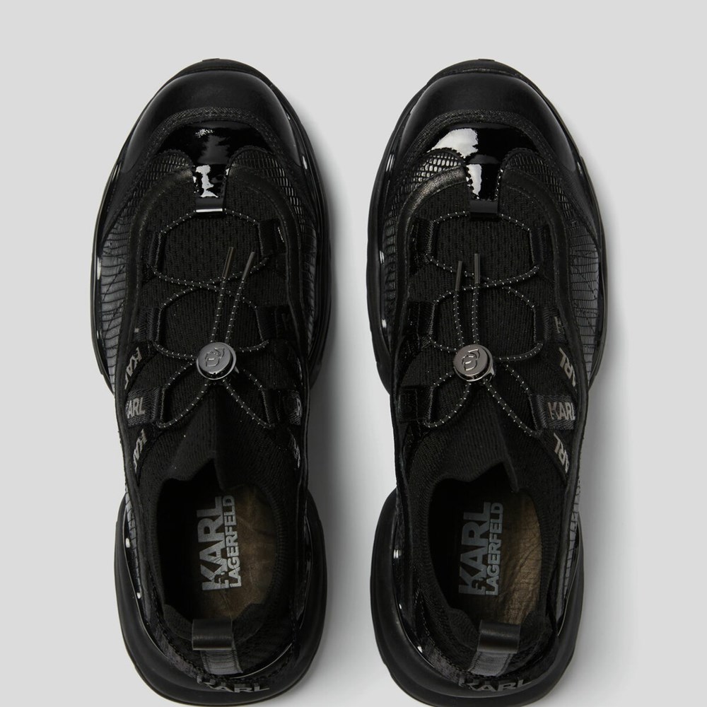 Black Women's Karl Lagerfeld Gemini Krosslace Sneakers | TH601WADE