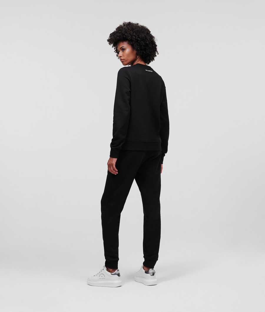 Black Women's Karl Lagerfeld Ikonik 2.0 Sweatshirts | TH395DMHK