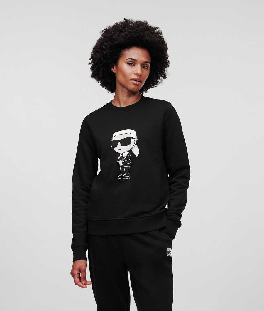 Black Women's Karl Lagerfeld Ikonik 2.0 Sweatshirts | TH395DMHK