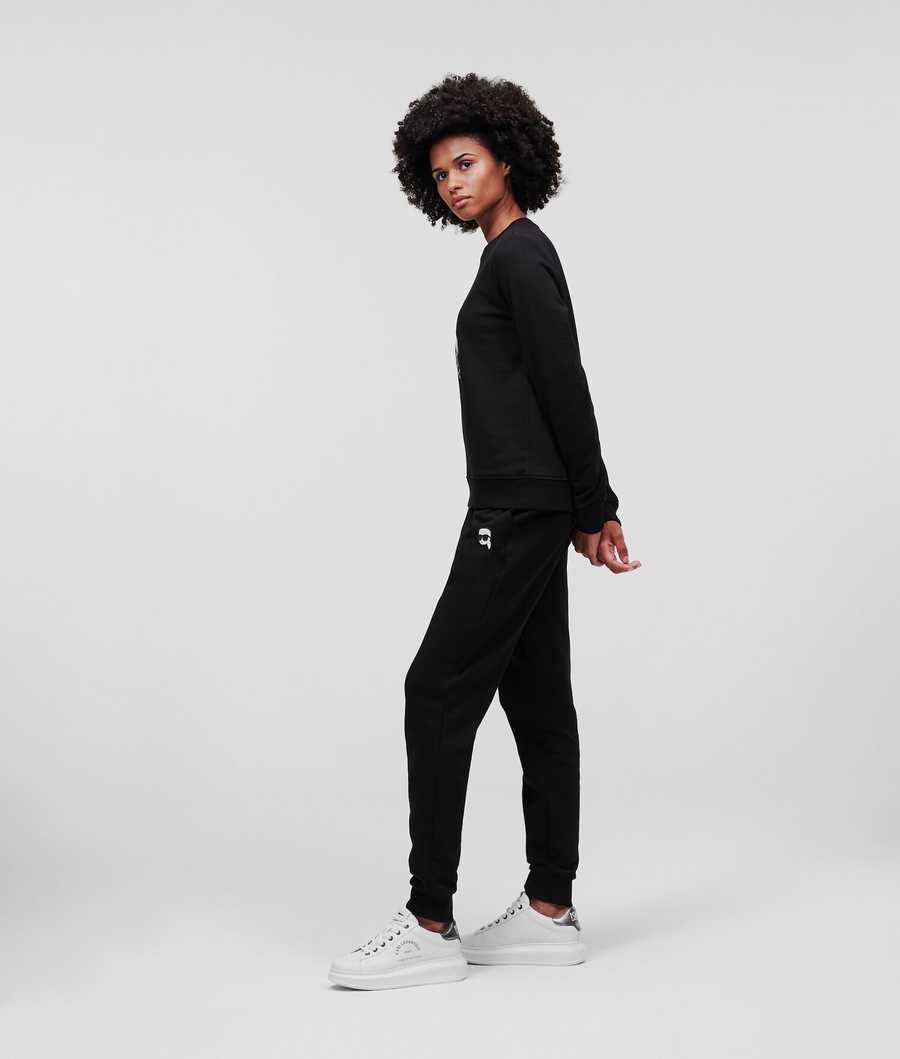 Black Women's Karl Lagerfeld Ikonik 2.0 Sweatshirts | TH395DMHK