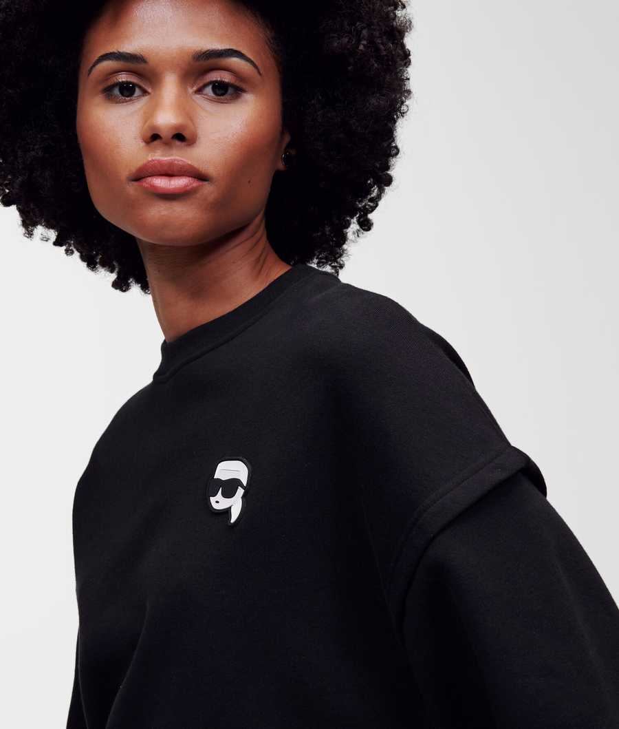 Black Women\'s Karl Lagerfeld Ikonik 2.0 Relaxed-fit Sweatshirts | TH483KQXH