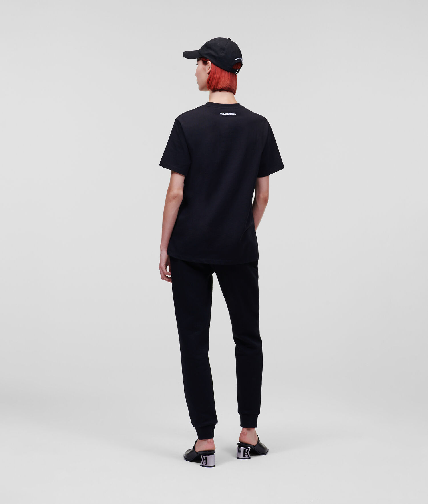 Black Women's Karl Lagerfeld Ikonik 2.0 Oversized T-Shirts | TH570AHGD