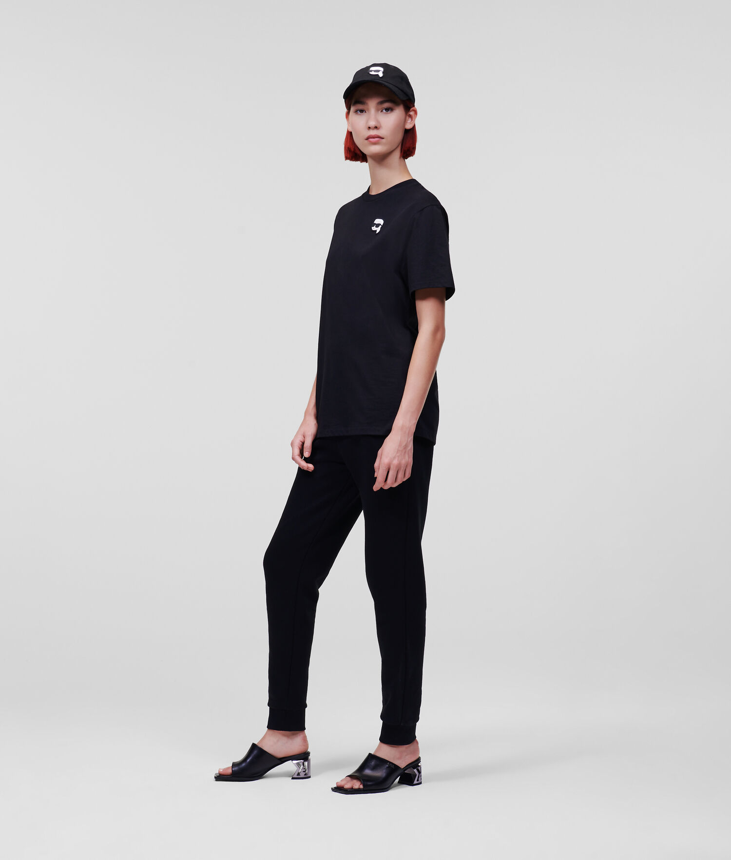 Black Women's Karl Lagerfeld Ikonik 2.0 Oversized T-Shirts | TH570AHGD