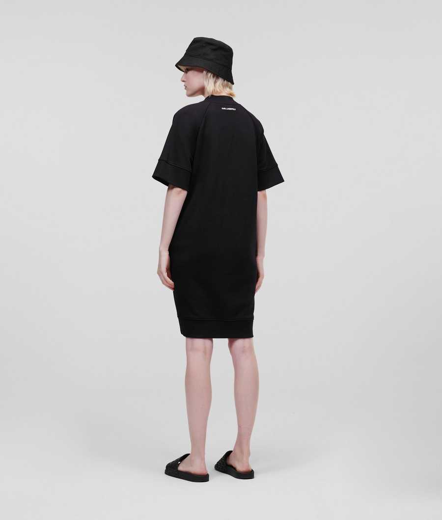 Black Women's Karl Lagerfeld Ikonik 2.0 Dresses | TH631TUCB