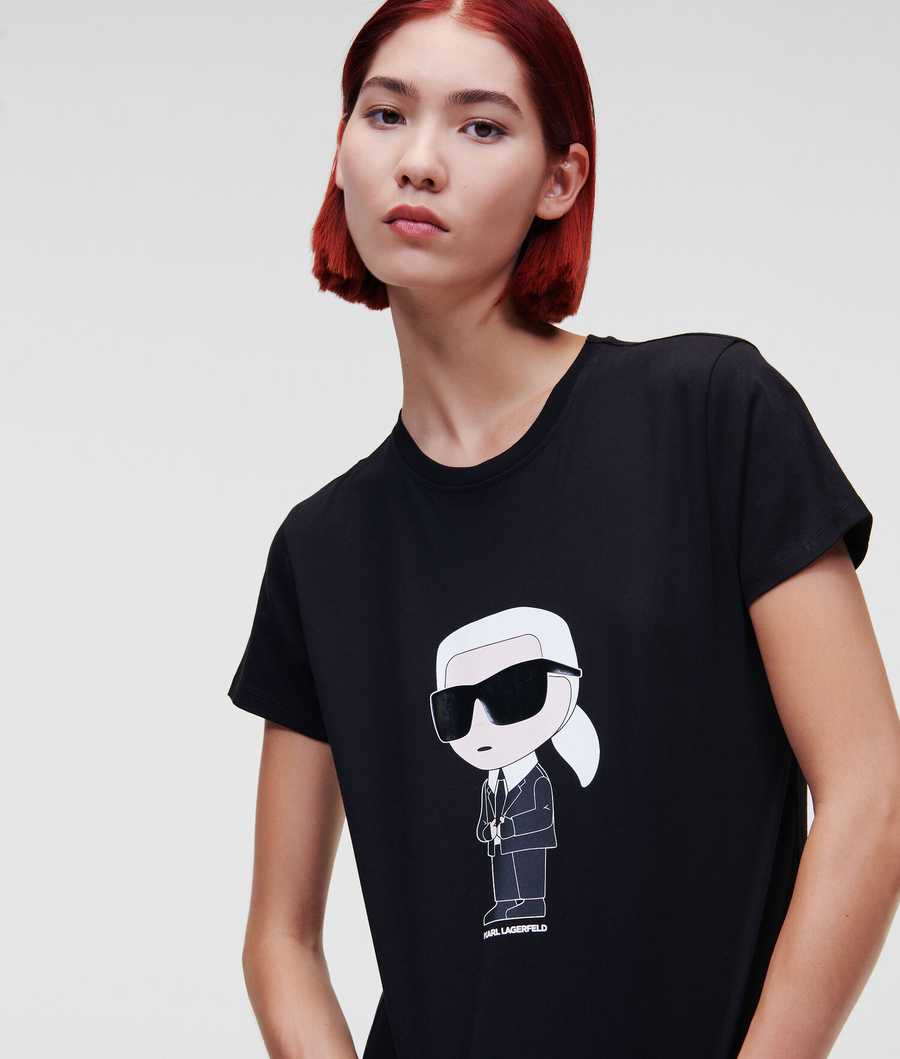 Black Women's Karl Lagerfeld Ikonik 2.0 T-Shirts | TH650OUCT