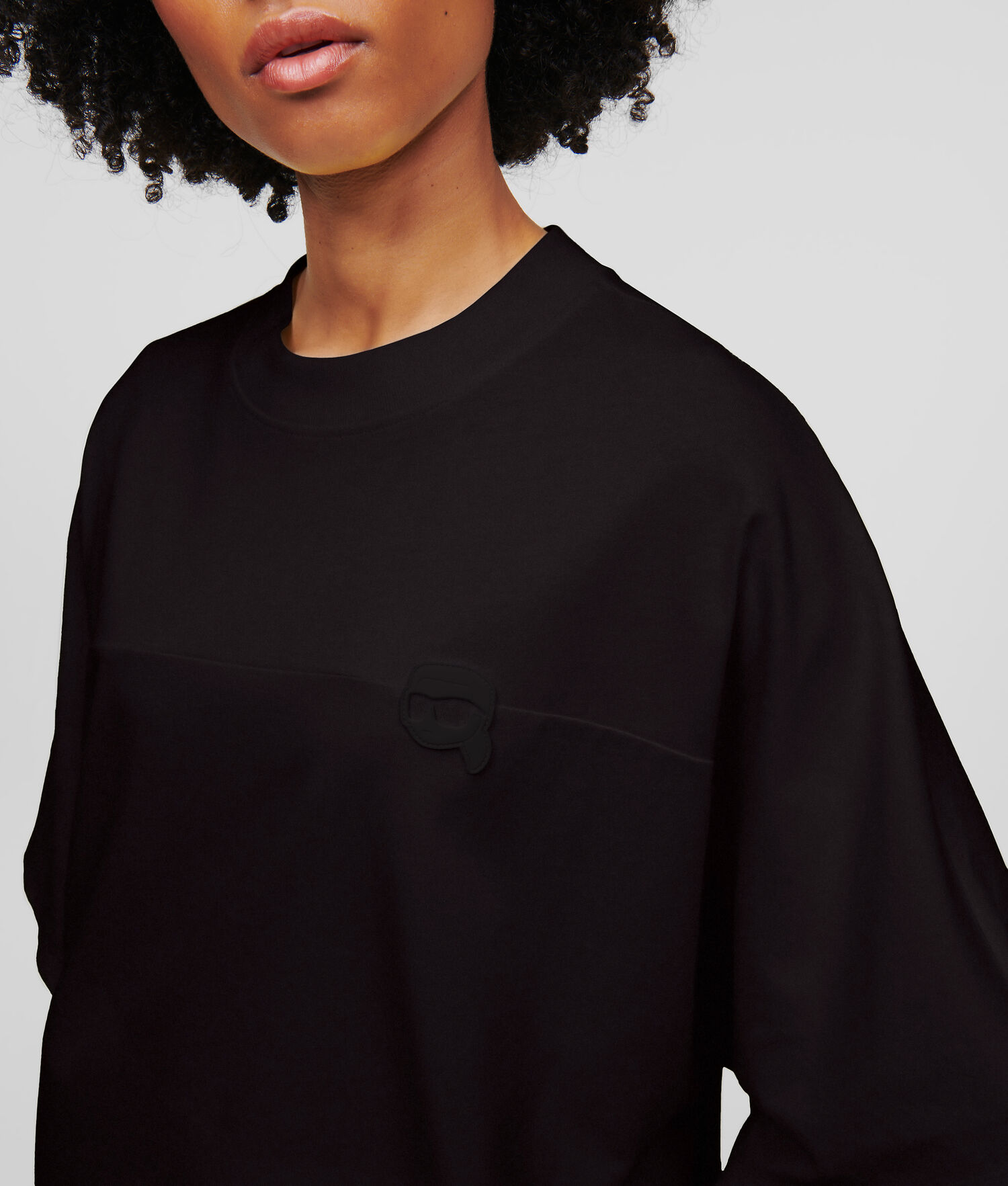 Black Women's Karl Lagerfeld Ikonik 2.0 Boxy T-Shirts | TH951DHIA