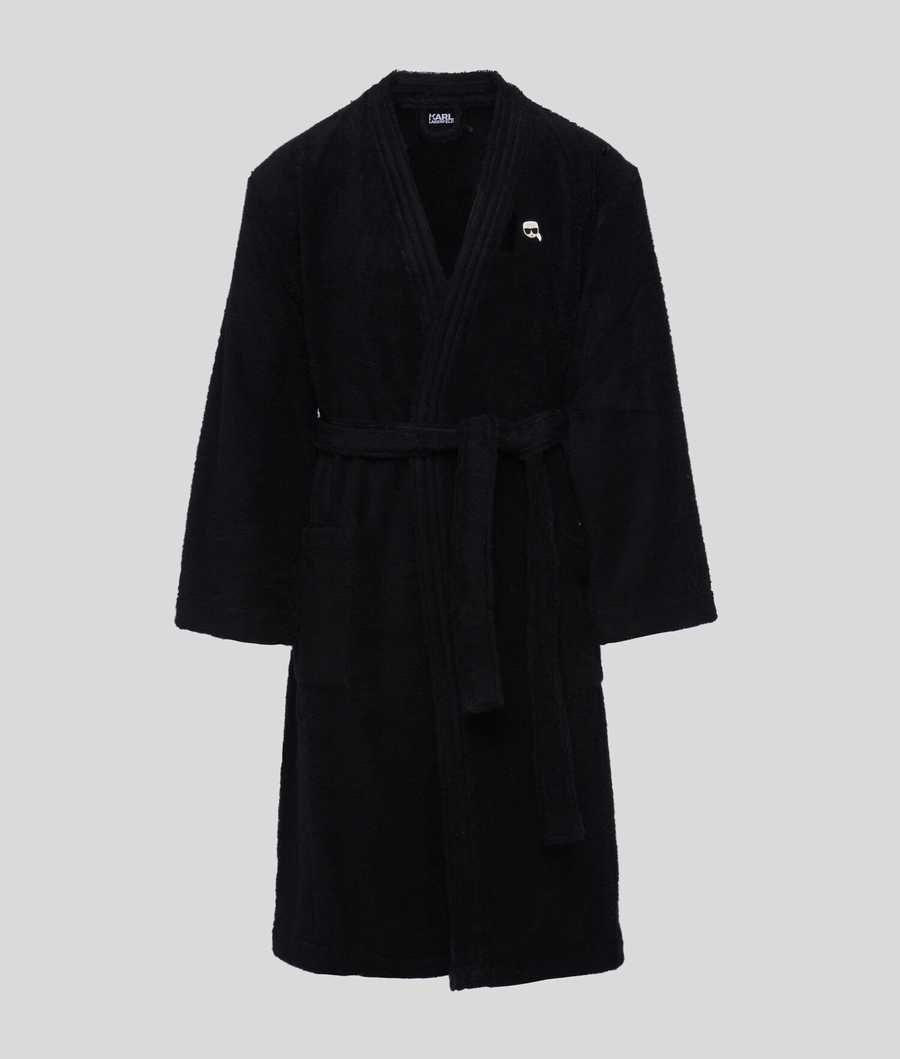 Black Women's Karl Lagerfeld Ikonik Bathrobe Loungewear | TH180BFMU