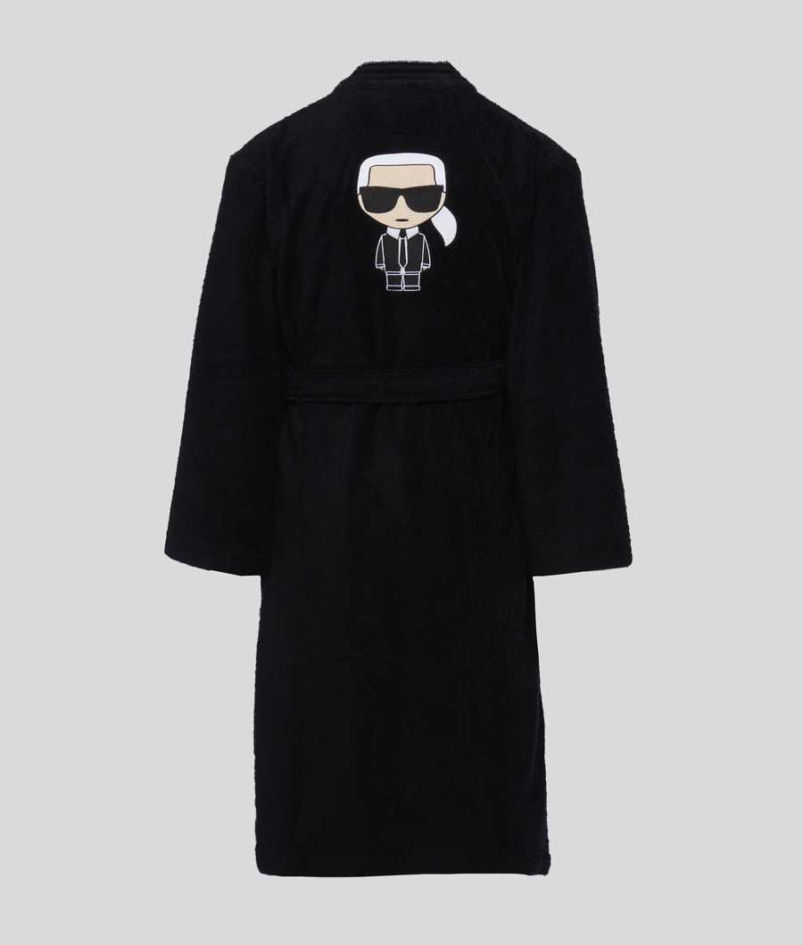 Black Women's Karl Lagerfeld Ikonik Bathrobe Loungewear | TH180BFMU