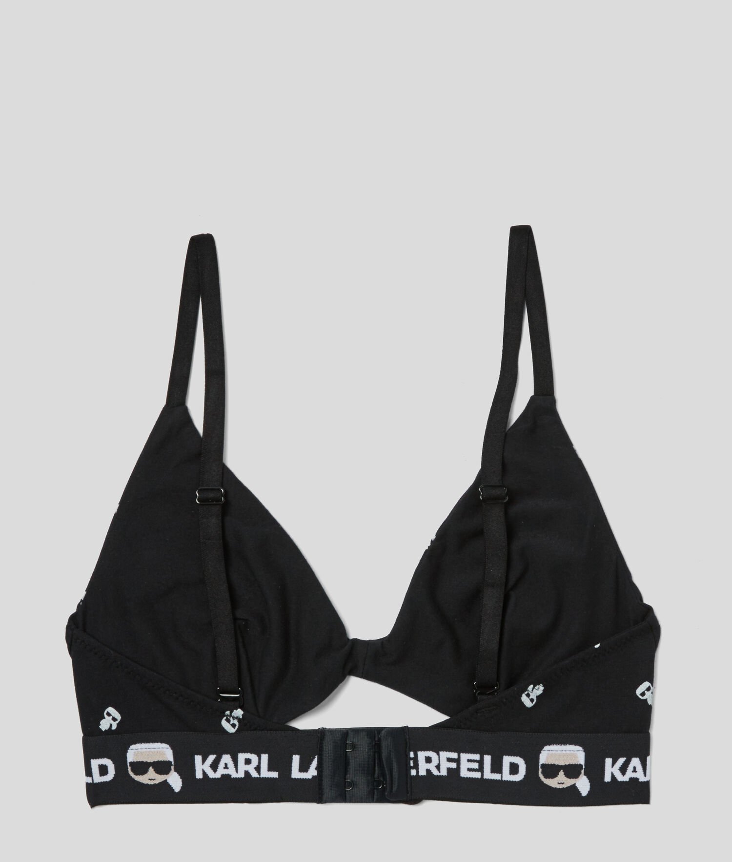 Black Women's Karl Lagerfeld Ikonik Karl Peephole Bra Underwear | TH439CKQW