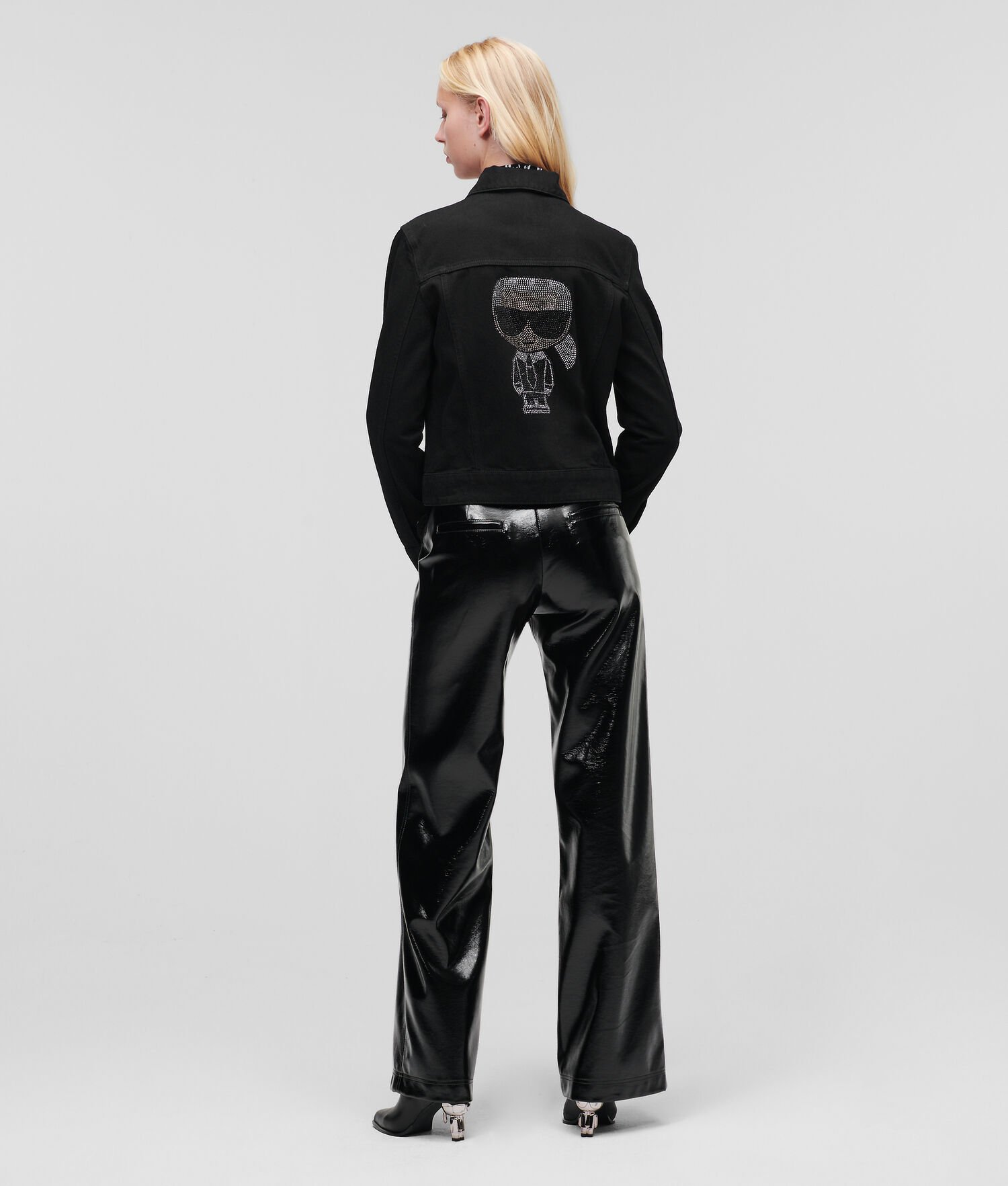 Black Women's Karl Lagerfeld Ikonik Karl Denim Jackets | TH501EFOT