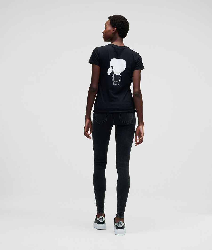 Black Women's Karl Lagerfeld Ikonik Karl T-Shirts | TH891KGRF