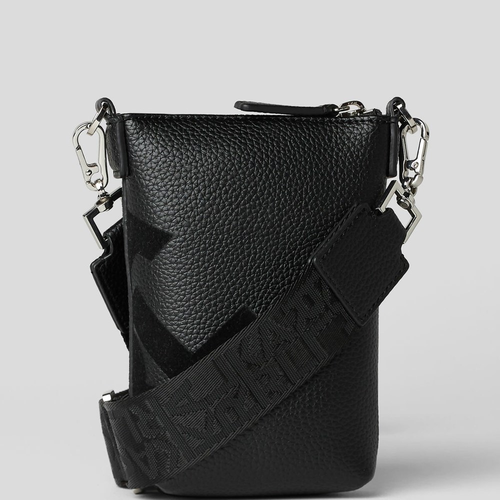 Black Women's Karl Lagerfeld K/Athleisure Phone Holder Crossbody Bags | TH371ZLMH