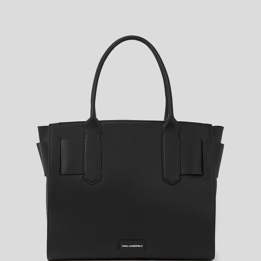 Black Women's Karl Lagerfeld K/Disk Large Tote Bags | TH709ARTW