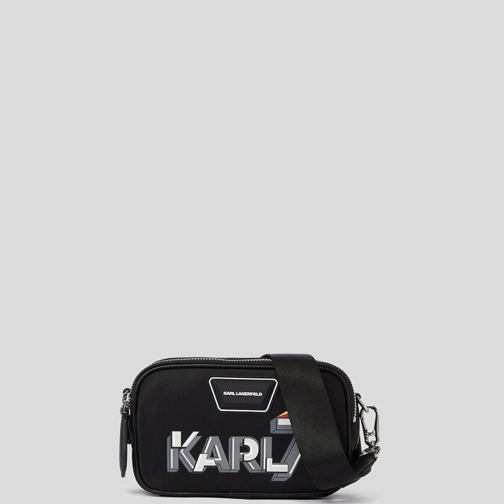 Black Women's Karl Lagerfeld K/Heroes Nylon Camera Bag | TH731HYNI