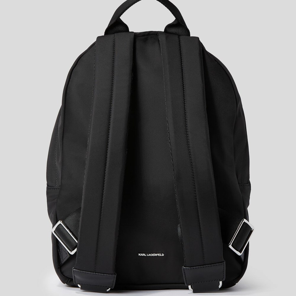 Black Women's Karl Lagerfeld K/Heroes Nylon Backpacks | TH927TFKO