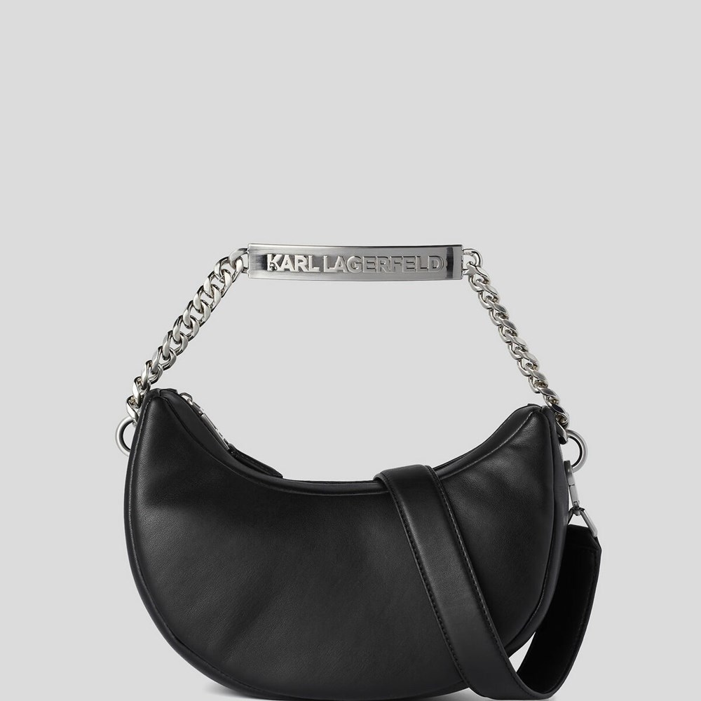 Black Women's Karl Lagerfeld K/Id Half-moon Shoulder Bags | TH065UZBY