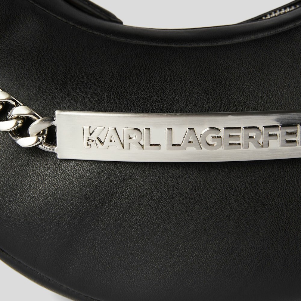 Black Women's Karl Lagerfeld K/Id Half-moon Shoulder Bags | TH065UZBY