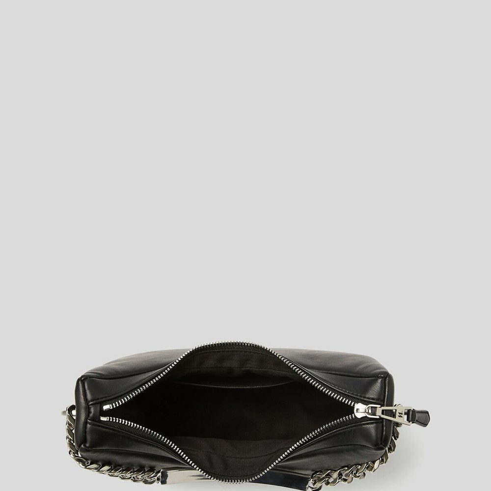 Black Women's Karl Lagerfeld K/Id Half-moon Shoulder Bags | TH065UZBY