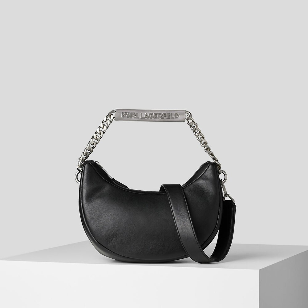 Black Women\'s Karl Lagerfeld K/Id Half-moon Shoulder Bags | TH065UZBY